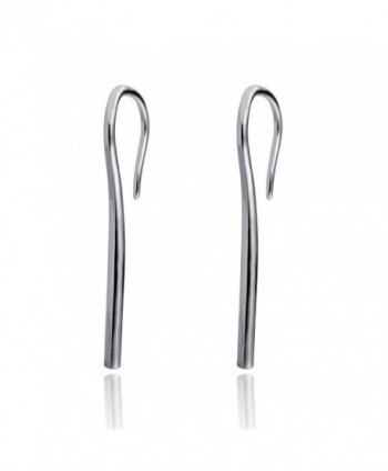 CIShop Minimalist "Balance" Bar Stick Sterling Silver Dangle Drop Hook Earrings - CF182EHN5MQ