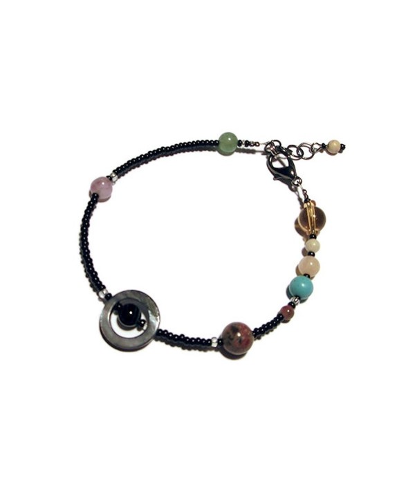 MiniVerse Bracelet- We Love Pluto! (8.5-9.5in Adjustable) Gemstone Planet Jewelry- Chain of Being- $27.50 - C012JL4JZAH