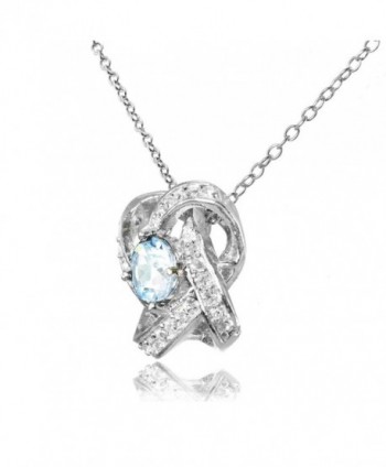 Sterling Silver White Topaz Necklace