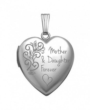 Sterling Silver "Mother and Daughter Forever" Locket - 3/4 Inch X 3/4 Inch - C612NT76WOL