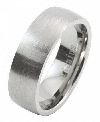 MJ 7mm Brushed Grade 5 Titanium Comfort Fit Wedding Band Ring - CC1181D6FXL