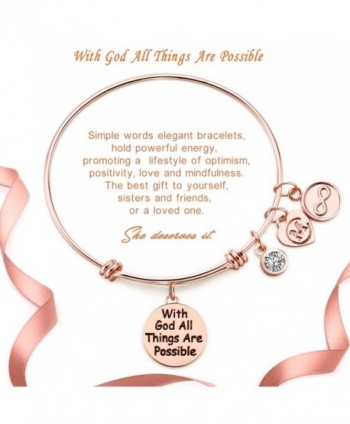 Inspirational Bracelet Engraved Possible Religious in Women's Link Bracelets
