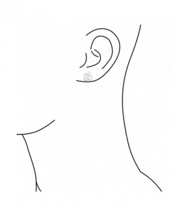 Yoga Symbol earrings Sterling Silver in Women's Stud Earrings