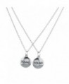 Lux Accessories Squad Best Friends Forever BFF Charm Necklace Set - Silver - CF12L9U0VBT