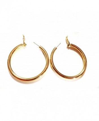 Gold Earrings Thick Hoops Hypo allergenic