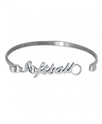ChalkTalkSPORTS Softball Stainless Steel Bracelet