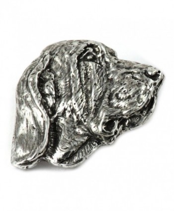 Creative Pewter Designs- Pewter Bloodhound Handcrafted Dog Lapel Pin Brooch- D028 - C3122XIRYO3