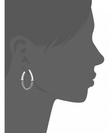 Anne Klein Silver Texture Earrings in Women's Hoop Earrings