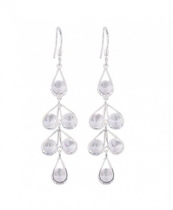 925 Pure Silver Cubic Zirconia Leaves Earrings for Women and Girls - CM189YE35QQ