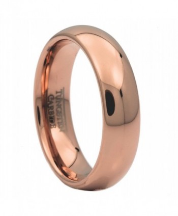 MJ 6mm Rose Gold Plated Ring Tungsten Carbide Beautiful Wedding Band - C7124WLZNLF