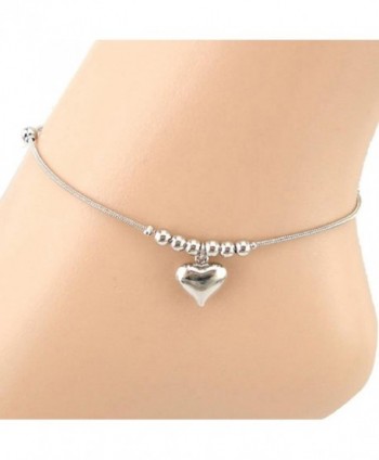 SusenstoneHeart-shaped Pendant Dolphins Anklet Bracelet Sandal Beach Foot Jewelry - CB11A0UWBUX