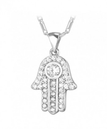 Platinum Pendant Necklace Zirconia Jewelry - platinum - CL12BXCUQGD