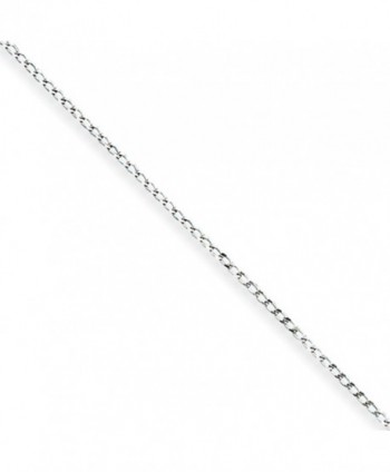 1mm- Sterling Silver Open Link Solid Curb Chain Necklace- 20 Inch - CB1152RH8X5