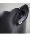 Sterling Silver Midnight Crescent Earrings in Women's Stud Earrings