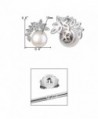 EleQueen Sterling Freshwater Cultured Earrings in Women's Stud Earrings