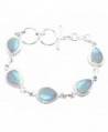 7.80 Ctw Genuine Rainbow Moonstone .925 Sterling Silver Overlay Handmade Bracelet Fashion Jewelry - CD127G1SVU3
