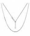Sterling Silver Rhodium Plated Adjustable Box Chain Necklace- 0.8mm- 22" - CM11590M4GV