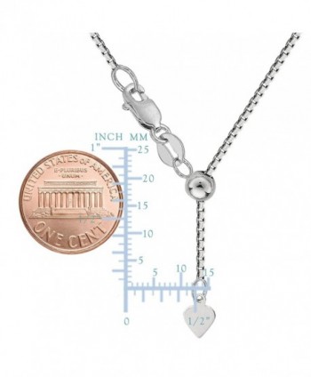 Sterling Silver Rhodium Adjustable Necklace