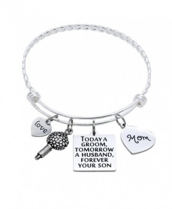 Melix Home Today a Groom Tomorrow a Husband Forever Your Son Jewelry- wedding Gift for Mom From Son - White - CN185RLAS0T