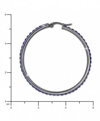 Amello Stainless Swarovski elements diameter in Women's Hoop Earrings
