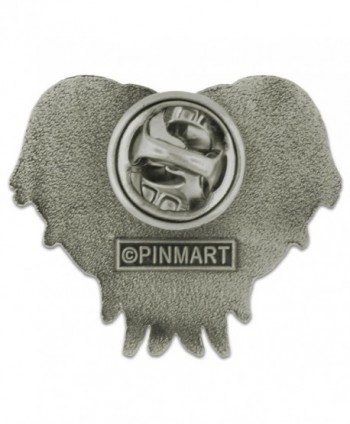 PinMarts Antique Nickel Heart Enamel in Women's Brooches & Pins