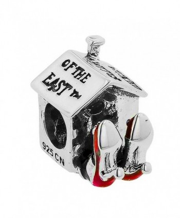 Sterling Silver Wizard of Oz Enamel Wicked Witch of the East House Bead Charm - CE1217KOQ6H