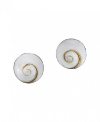 Round Swirl Sterling Silver Earrings