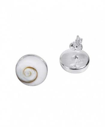 Round Swirl Sterling Silver Earrings in Women's Stud Earrings
