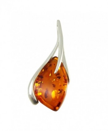 Sterling Silver and Baltic Honey Amber Pendant "Madison" - CC11RBV4Z7R