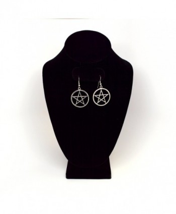 Mystical Wiccan Pentagram Pentacle Earrings in Women's Drop & Dangle Earrings