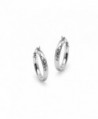 Sterling Silver 3x15mm Diamond Earrings