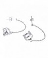 Triple Chain Sterling Silver Earrings