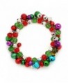 C&L Multi-Colored Christmas Jingle Bells Stretch Bracelet X-Mas Holiday Gift - C0188S7EN7H