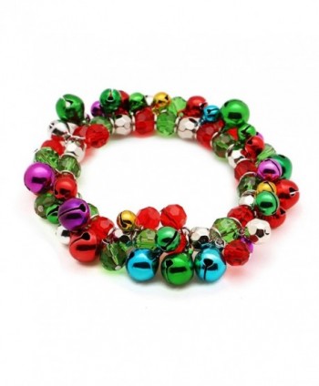 Multi Colored Christmas Stretch Bracelet Holiday