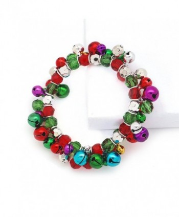 Multi Colored Christmas Stretch Bracelet Holiday in Women's Stretch Bracelets