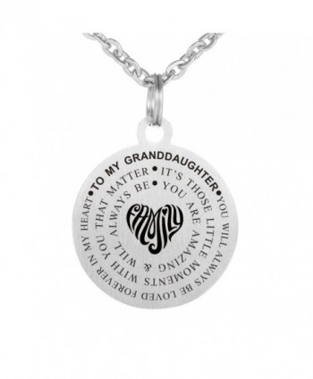to My Granddaughter dog tag Necklace Love stainless waterproof chains Birthday Necklace Gift - CY188278R4E