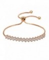 WeimanJewelry Fashion Rose Gold Cubic Zironia Adjustable Bracelet for Women - Rose Gold - CS182IC9EG0