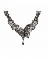 Adorable Woman Black Butterfly Lace Lolita Sexy Collar Necklace - C412DY8KEW5