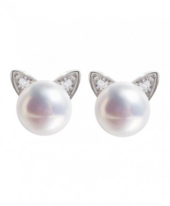 Meow Star Sterling Earrings Freshwater - CT1838Q83HU