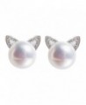 Meow Star Sterling Earrings Freshwater - CT1838Q83HU