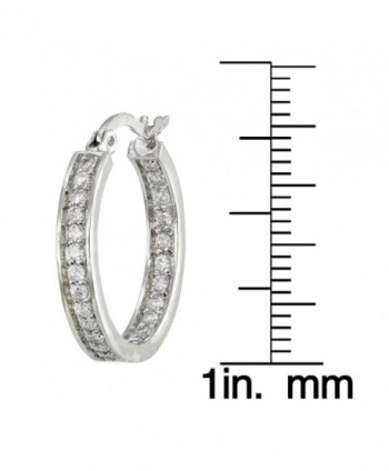Cubic Zirconia Inside 20mm Earrings in Women's Hoop Earrings