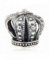 Royal Crown Charm Authentic 925 Sterling Silver Beads for European Charms Bracelet - C812EAKHBL7