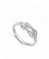Infinity Buckle Sterling Silver RNG14844 6 in Women's Band Rings