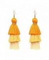 Thread Tassel Dangle Earrings Fringe Drop Earrings for Women - yellow - CV185LNI8W0