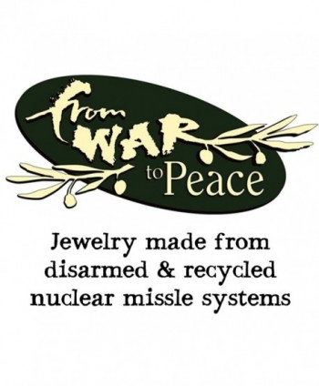 Medium Peace Symbol Bronze Earrings