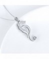 Sterling Zirconia Seahorse Pendant Necklace in Women's Pendants