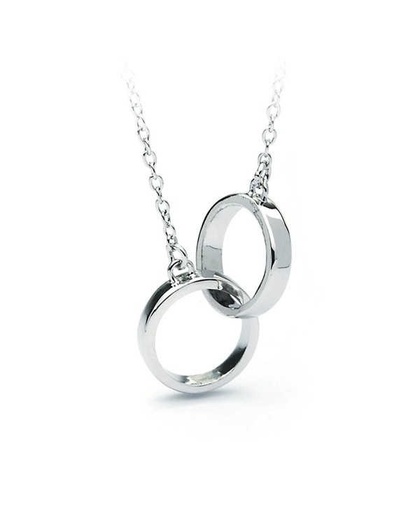 MYJS Infinity Rhodium Plated Interlocking Circles Necklace - 17+2" Extender - CO1230MYKJN