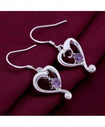 Sterling Necklace Earrings Girlfriend Amethyst in Women's Pendants