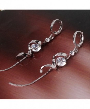GULICX Zirconia Piercing Dangle Earrings in Women's Drop & Dangle Earrings