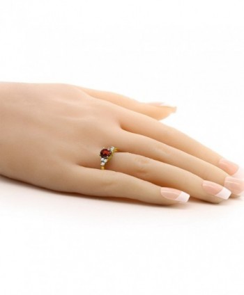 Garnet Yellow Plated Silver Available in Women's Wedding & Engagement Rings